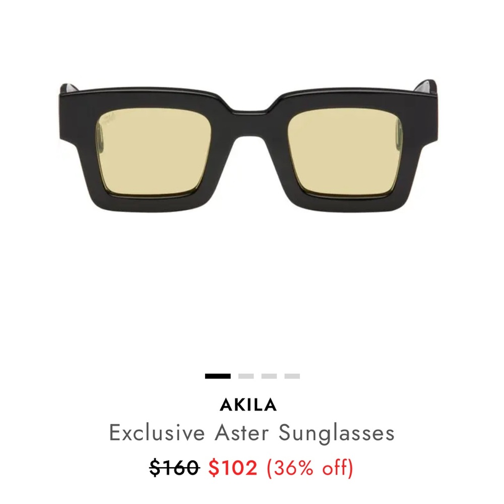 AKILA Black and Gold Aster Sunglasses